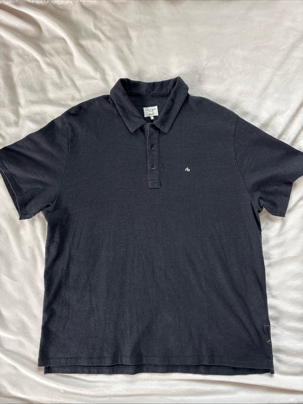 rag & bone Black Men's 2XL Polo with Subtle Logo